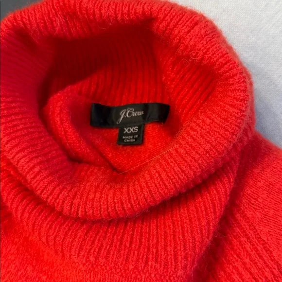 J. Crew Vibrant Red Cowl Neck Sweater in super soft yarn. - Picture 5 of 5